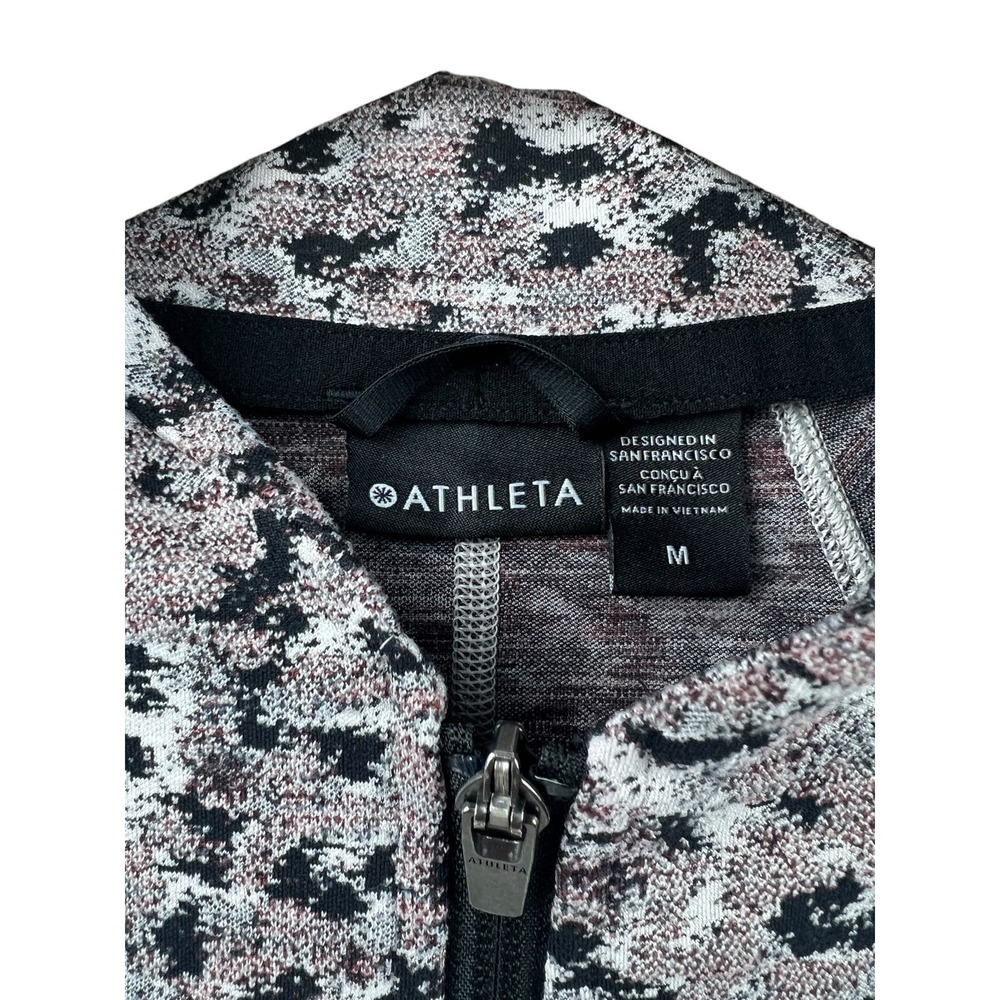 Athleta Salutation Full Zip Jacket Gray Print Wom… - image 5